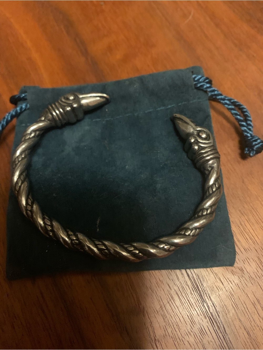 Nordegarde stainless steel raven head torc bracelet unisex